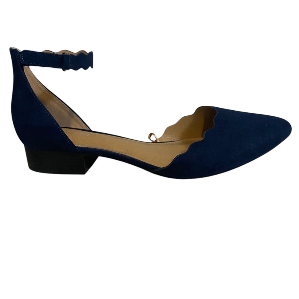 Lane Bryant Navy Blue Women's Ankle Strap Flats 11W New